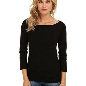 Three Dots 3/4 Boat Neck Tee (Sz Small)